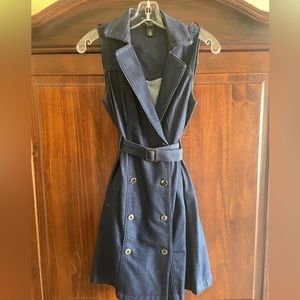 White a house Black Market wrap denim dress, size 4P